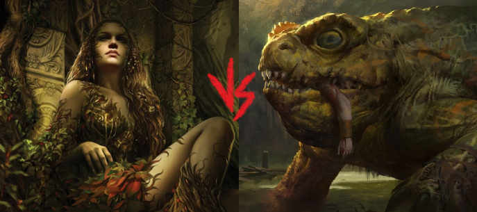 Commander Showdown — Titania vs The Gitrog Monster