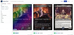 images of Magic cards utilizing Mana Pool's search functionality