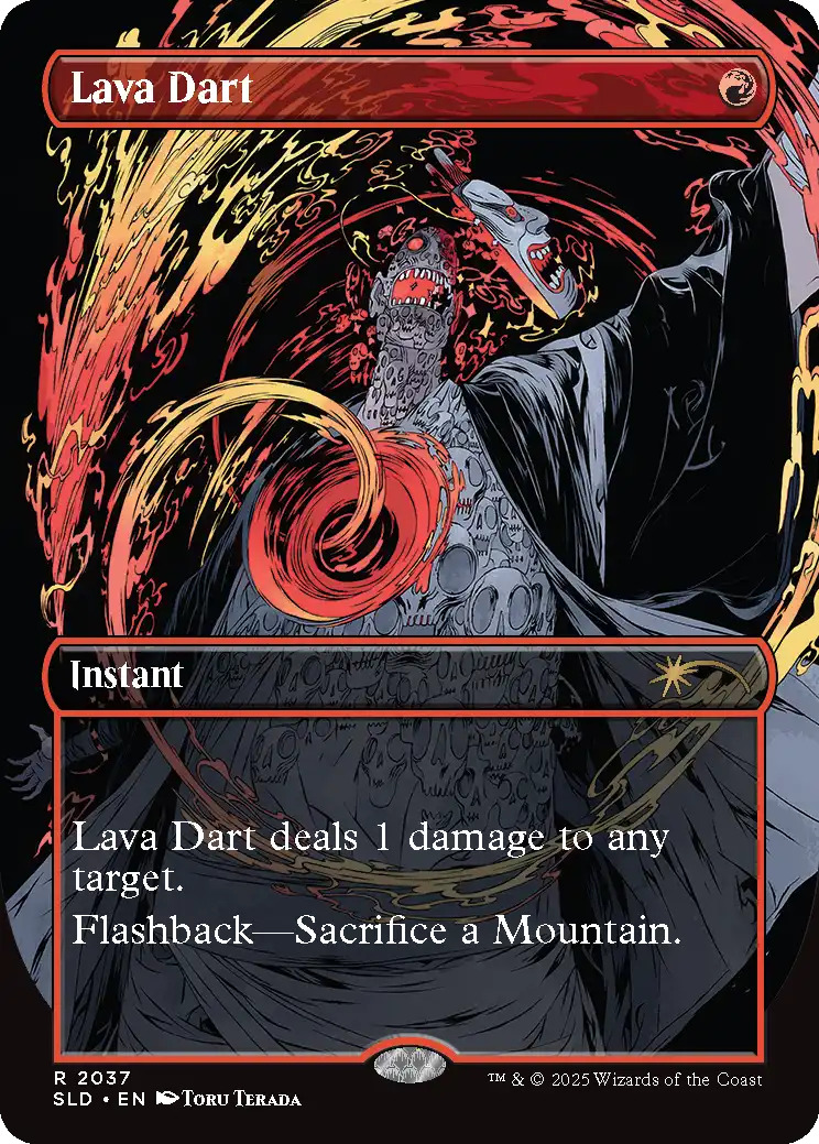 Lava Dart, a card from the drop titled VroooOOOMMMMMM!. Image credit: Wizards of the Coast
