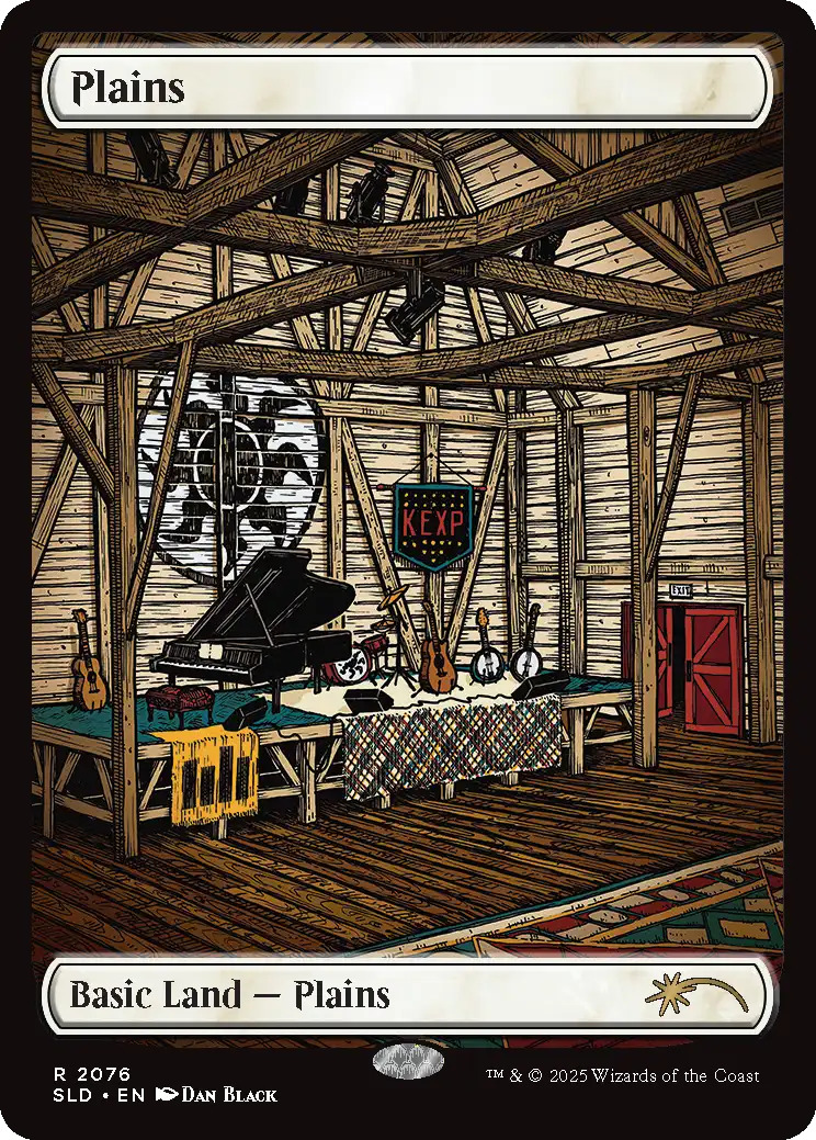 Plains from Secret Lair x KEXP: Where the Music Matters. Image credit: Wizards of the Coast