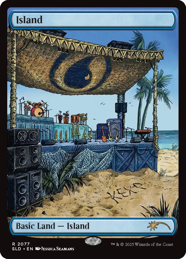 Island from Secret Lair x KEXP: Where the Music Matters. Image credit: Wizards of the Coast