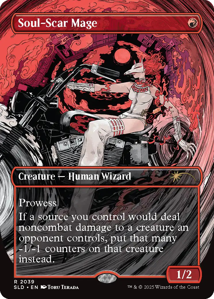 Soul-Scar Mage, a card from the drop titled VroooOOOMMMMMM!. Image credit: Wizards of the Coast