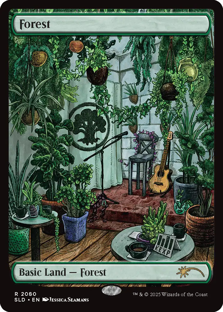 Forest from Secret Lair x KEXP: Where the Music Matters. Image credit: Wizards of the Coast