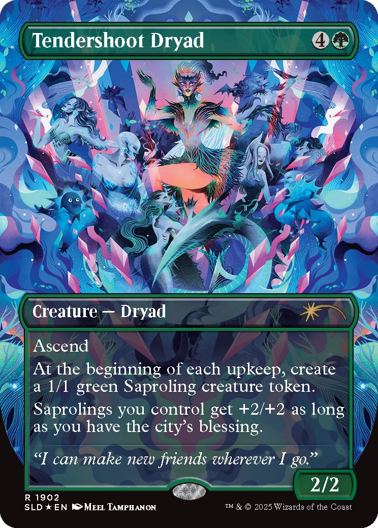 Tendershoot Dryad, from the Everyone's Invited! precon. Image credit: Wizards of the Coast