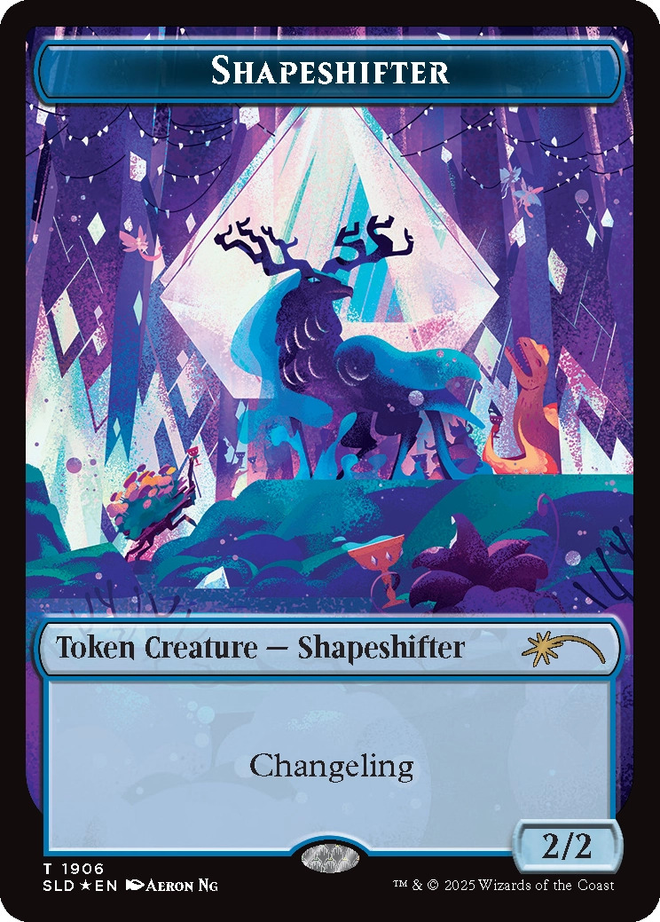 The first of four Shapeshifter tokens from Everyone's Invited!. Image credit: Wizards of the Coast
