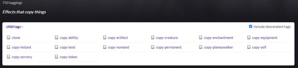 An image showing the copy-artifact tag on Scryfall