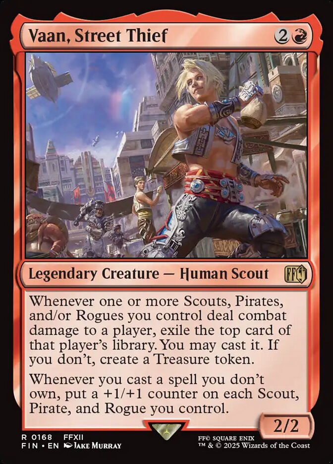 Vaan, Street Thief, a new card from MTGFIN. Previewed on Friday, May 23rd. Image credit: Wizards of the Coast and Square Enix.