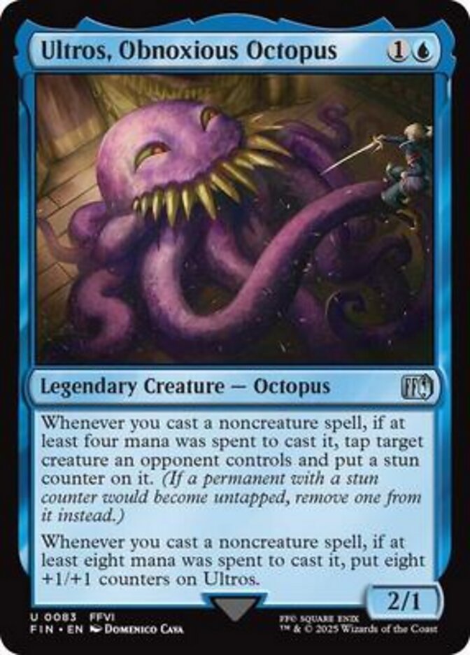 Ultros, Obnoxious Octopus, a new card from MTGFIN. Previewed on Friday, May 23rd. Image credit: Wizards of the Coast and Square Enix.