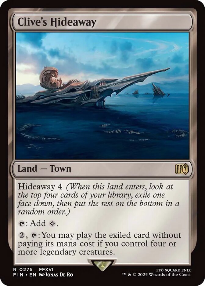 Clive's Hideaway, a new card from MTGFIN. Previewed on Friday, May 23rd. Image credit: Wizards of the Coast and Square Enix.