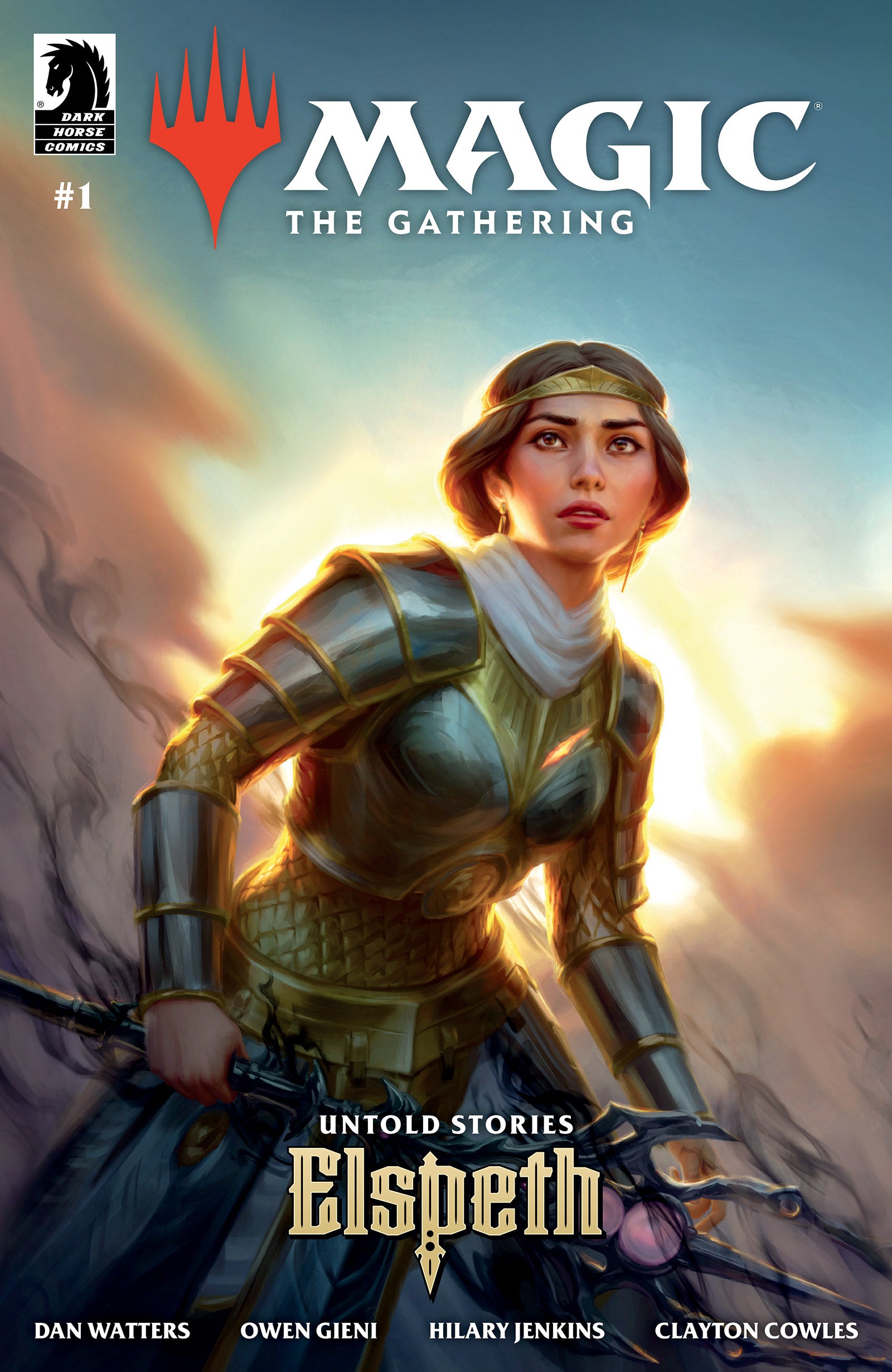 One of three covers from Dark Horse Comics' Magic: The Gathering comic series, Untold Stories: Elspeth. Cover illustration by Anna Steinbauer. Image credit: Wizards of the Coast and Dark Horse