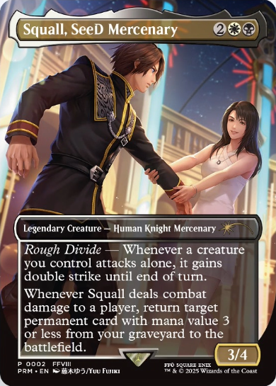 Squall, SeeD Mercenary, a Standard Showdown promo. Image credit: Wizards of the Coast and Square Enix