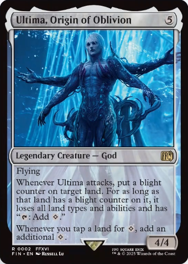 Ultima, Origin of Oblivion, a new card from Final Fantasy. Image credit: Wizards of the Coast and Square Enix