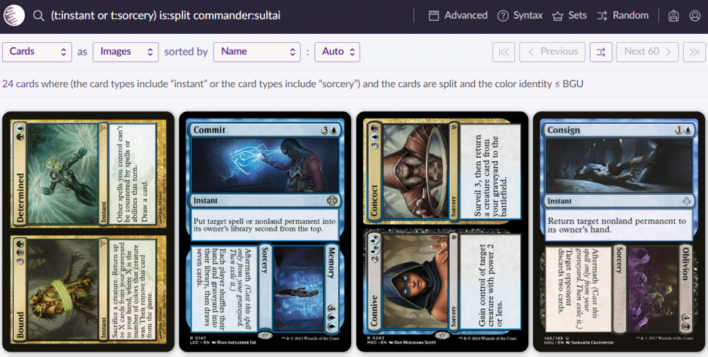 (t:instant or t:sorcery) is:split commander:sultai
