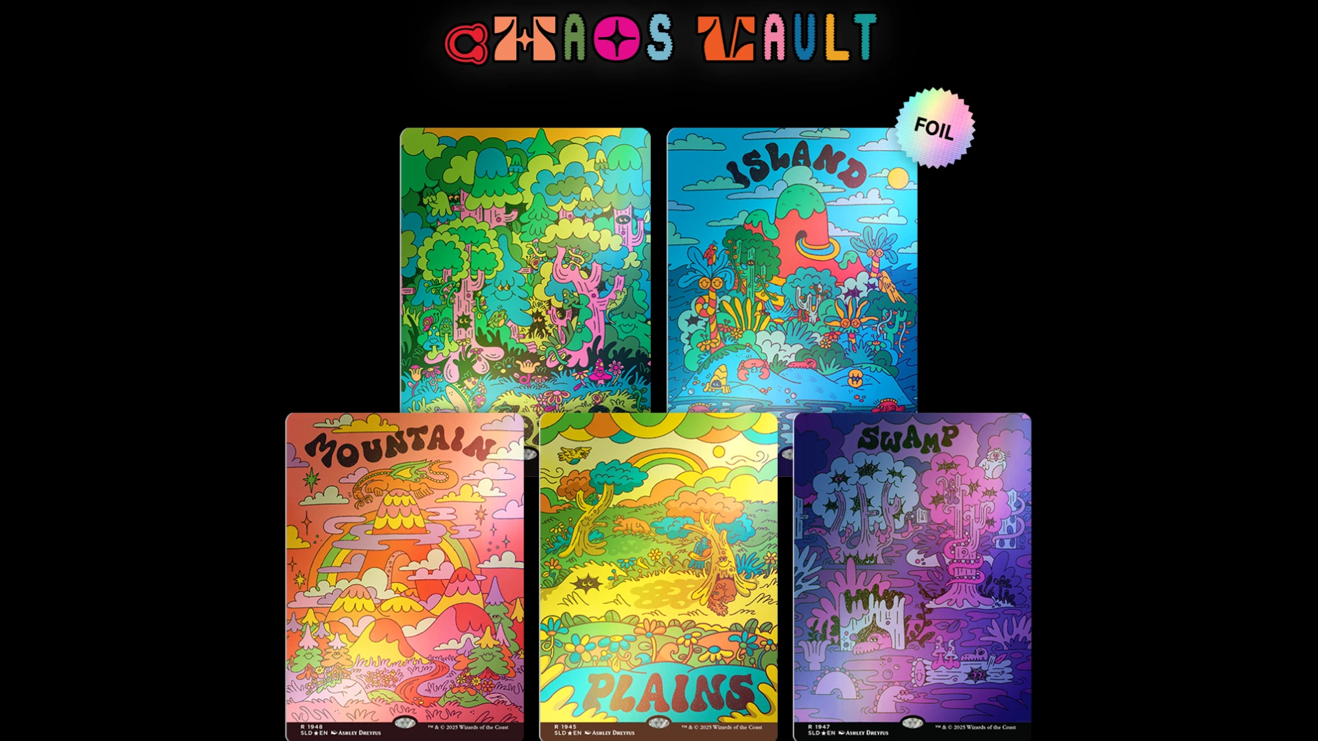 Secret Lair Chaos Vault Releases $1 Flower Power Basic Lands