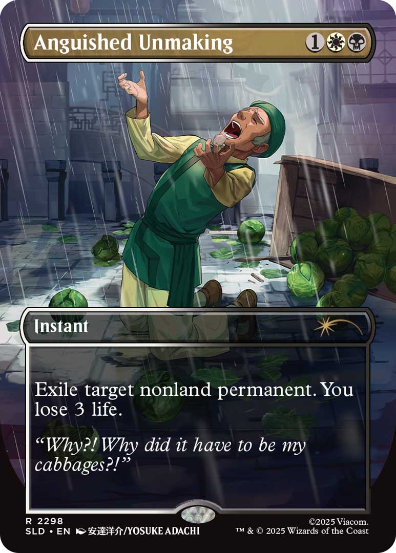 Anguished Unmaking. Image credit: Wizards of the Coast and Viacom