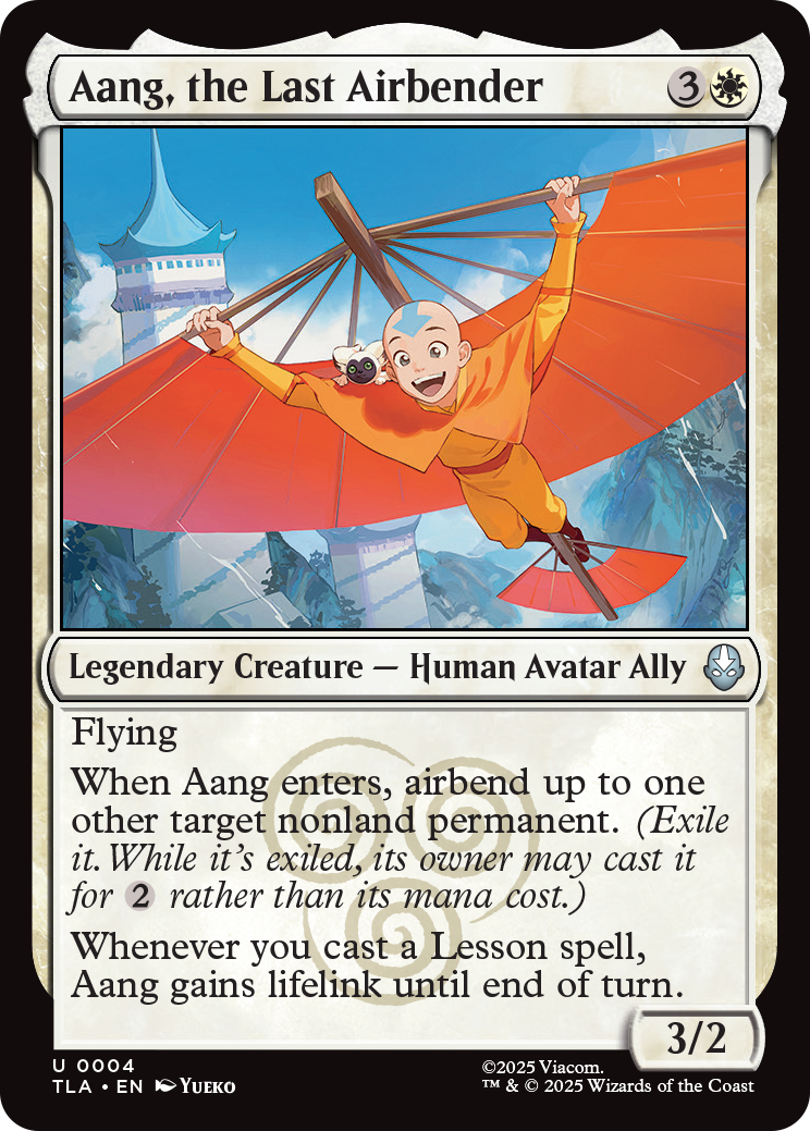 Aang, the Last Airbender. Image credit: Wizards of the Coast and Viacom
