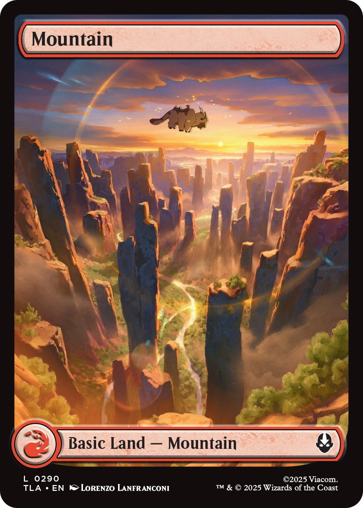 Mountain, from the "Appa Lands" treatment. Image credit: Wizards of the Coast and Viacom