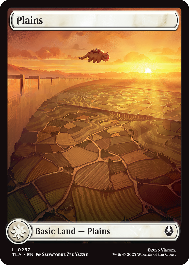Plains, from the "Appa Lands" treatment. Image credit: Wizards of the Coast and Viacom