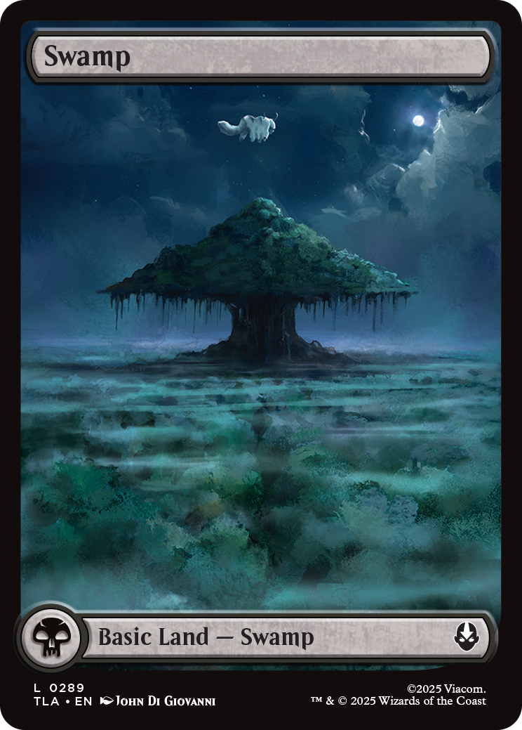 Swamp, from the "Appa Lands" treatment. Image credit: Wizards of the Coast and Viacom