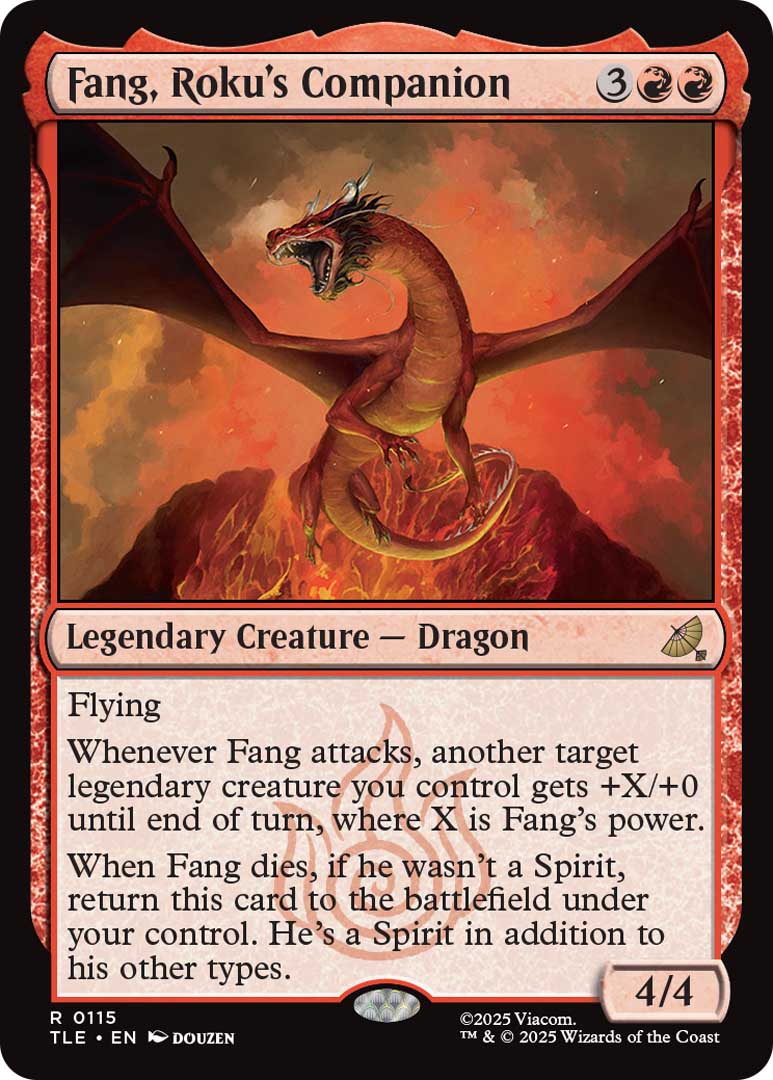 Fang, Roku's Companion. Image credit: Wizards of the Coast and Viacom