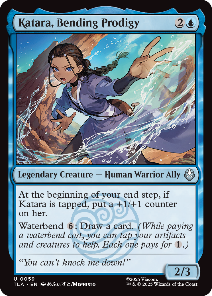 Katara, Bending Prodigy. Image credit: Wizards of the Coast and Viacom