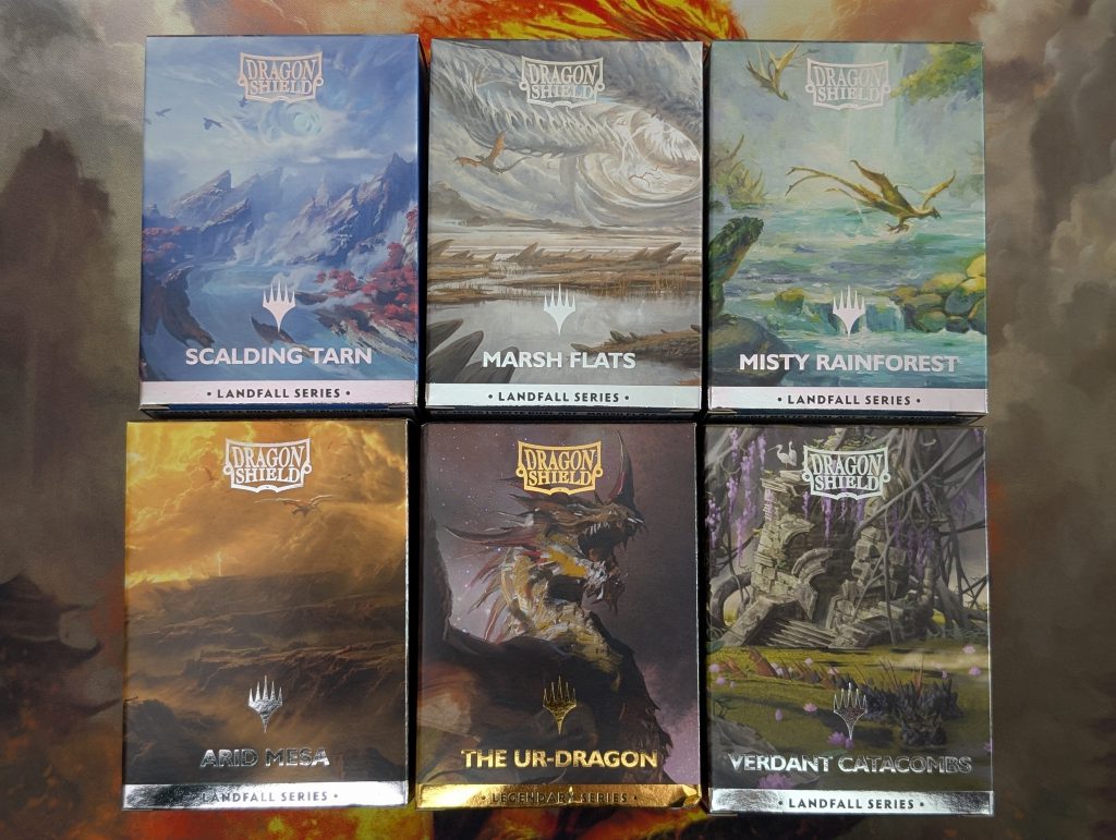 Dragon Shield Landfall and Legendary Sleeve Boxes