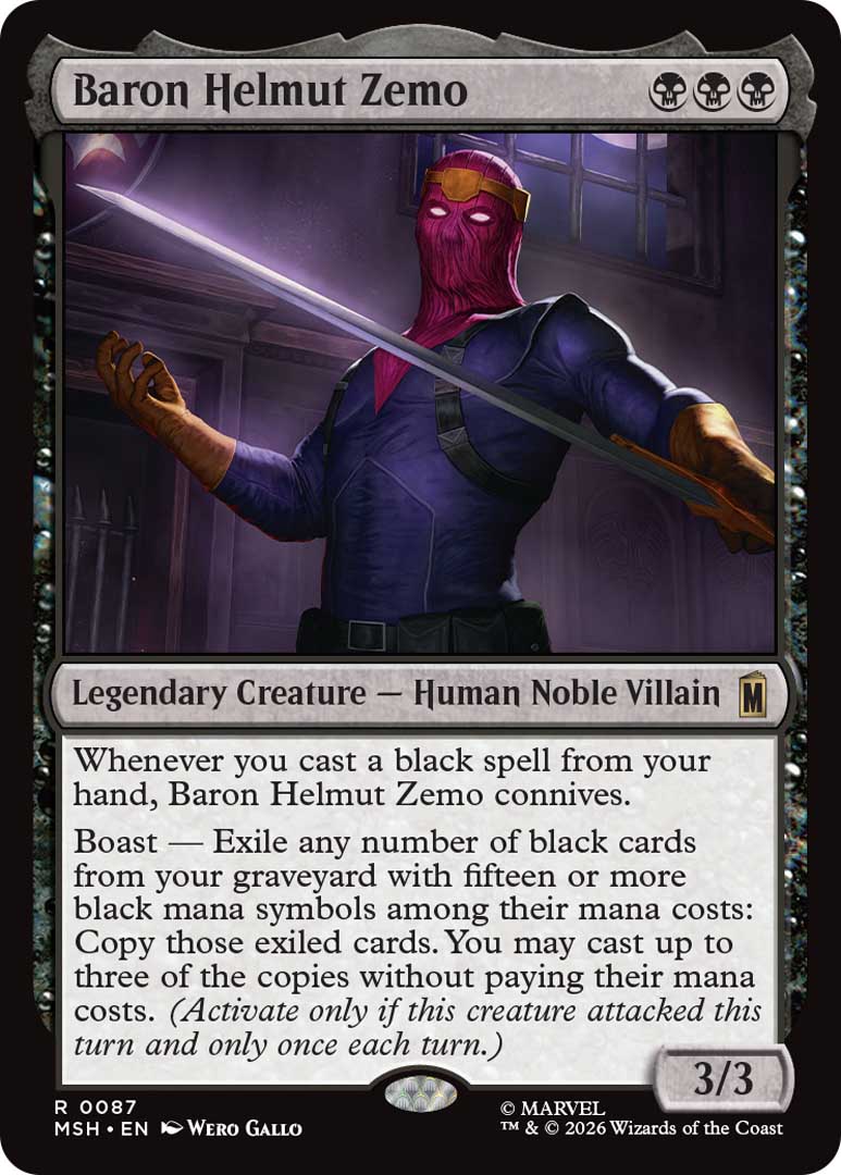 Baron Helmut Zemo. Image credit: Wizards of the Coast