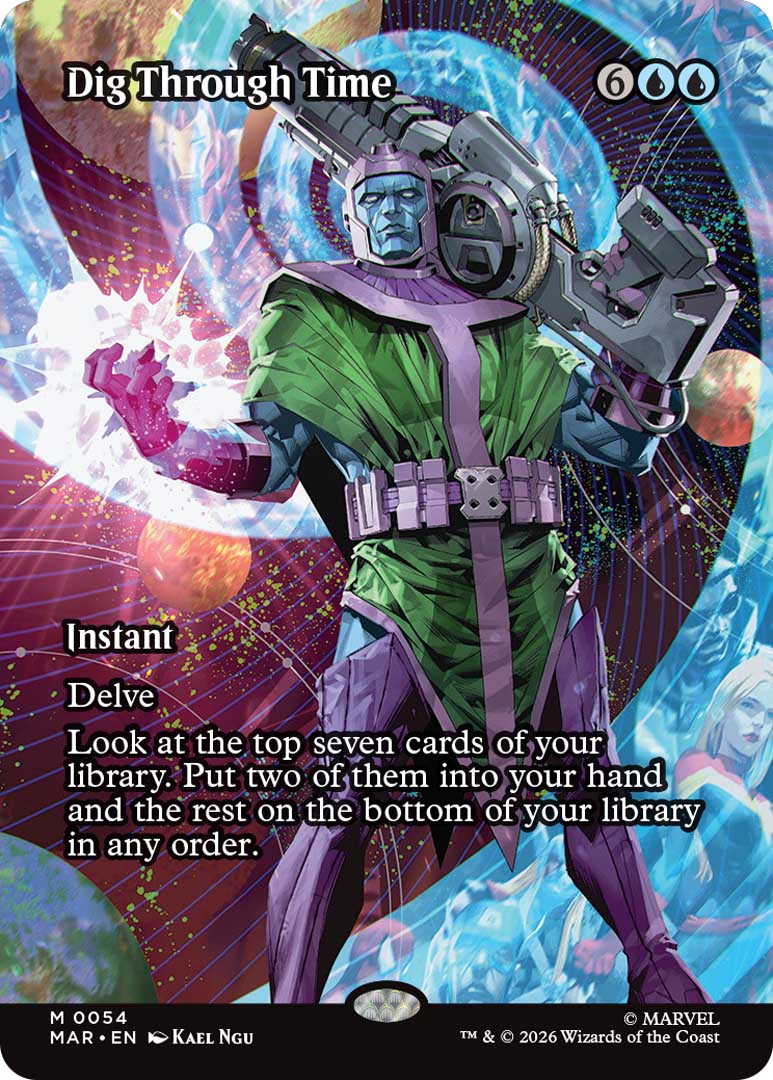 Dig Through Time with Kang the Conqueror on it. Image credit: Wizards of the Coast and Marvel