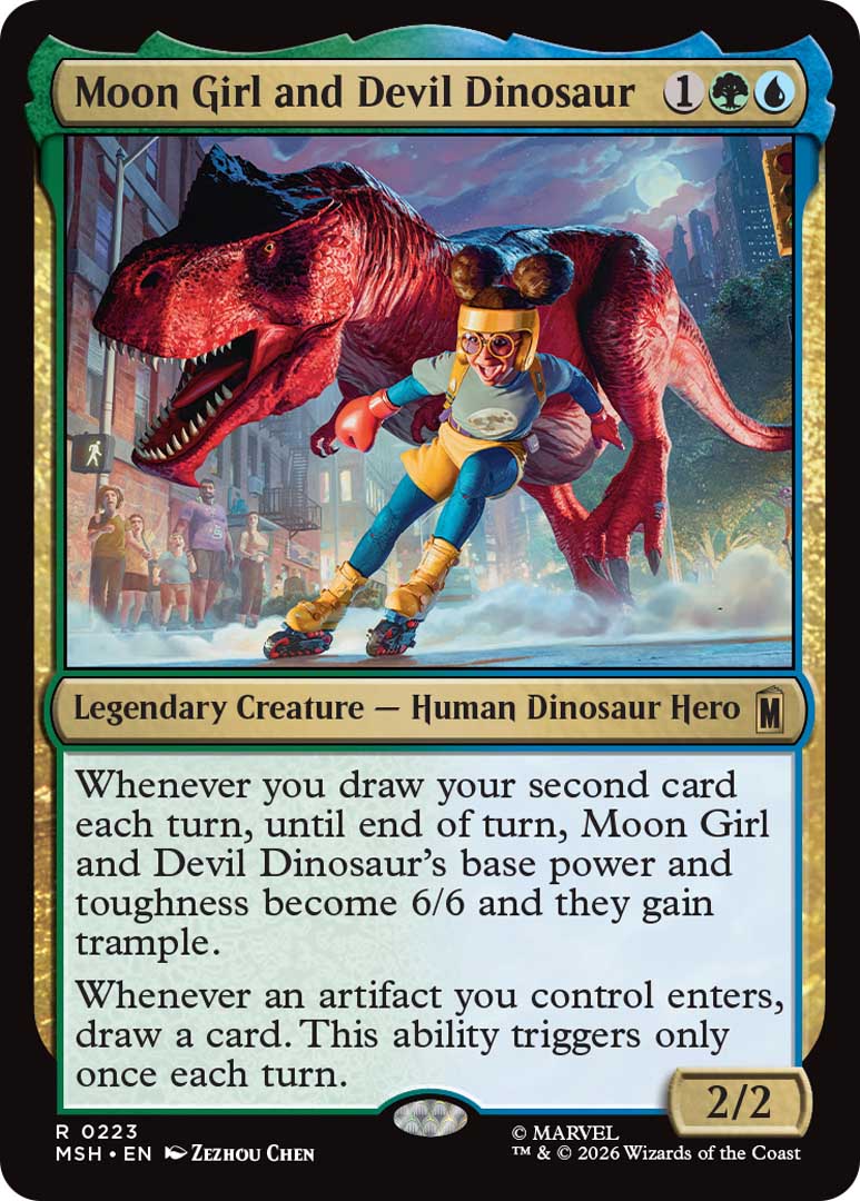 Moon Girl and Devil Dinosaur. Image credit: Wizards of the Coast