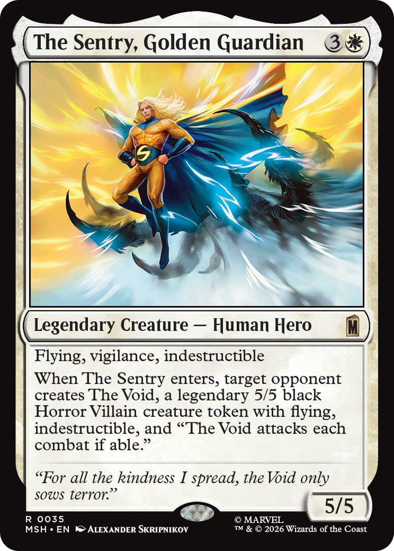 The Sentry, Golden Guardian. Image credit: Wizards of the Coast