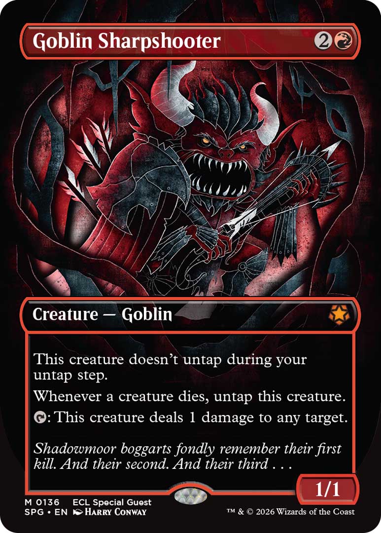 Goblin Sharpshooter Special Guest card. Image credit: Wizards of the Coast