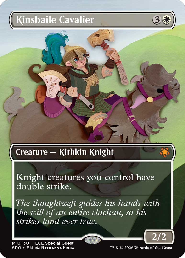 Kinsbaile Cavalier Special Guest card. Image credit: Wizards of the Coast