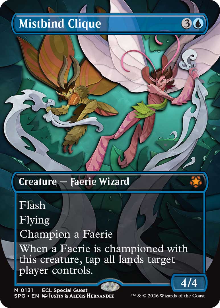 Mistbind Clique Special Guest card. Image credit: Wizards of the Coast